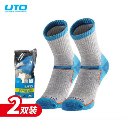 UTO 悠途户外运动袜男女户外徒步袜子运动登山排汗快干袜2双装 商品图6