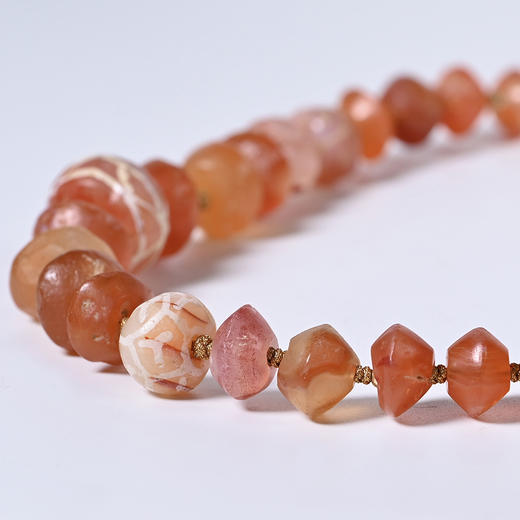 镶蚀红玉髓法恩斯+斑斓红玛瑙项链 商品图5