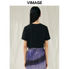 VIMAGE纬漫纪夏季新款100%棉时尚百搭打底舒适弹力圆领T恤女V1902506 商品缩略图5