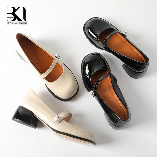 Bakerloo女鞋复古玛丽珍高跟牛皮单鞋 商品图1