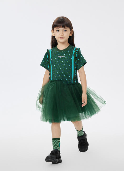 jnby  23年春款  原创图案网纱短袖连衣裙  1N3G14920 商品图8