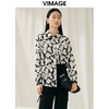 VIMAGE纬漫纪春季新款印花时尚舒适显瘦衬衣衬衫V1909504 商品缩略图2