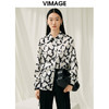 VIMAGE纬漫纪春季新款印花时尚舒适显瘦衬衣衬衫V1909504 商品缩略图5