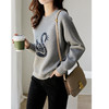 时尚百搭，天鹅亮片刺绣宽松圆领插肩袖卫衣XFT9020 商品缩略图3