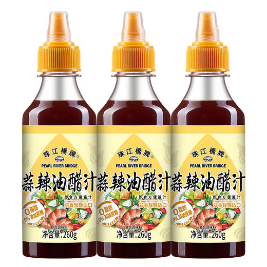 珠江桥牌 蒜辣油醋汁260gX3瓶 商品图6