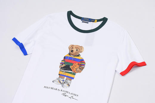 泰迪熊 卫衣篮球熊 撞色边圆领短袖T恤 PT-1120 商品图6