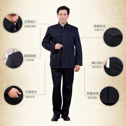 裁缝学苑MX15 中山装纸样男装中老年上衣套装爸爸军干服衣服打板 商品图4
