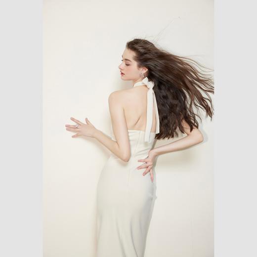 【大货孤品，不退不换】【山茶情诗】质感型挂脖抹胸连衣裙 商品图3