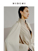 HIDEMI 极简设计感丝巾拼接式精纺羊毛长款风衣 商品缩略图8