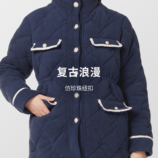 都市丽人舒适外出女士睡衣高端臻品米粒绒夹棉家居服LH21N1 商品图3