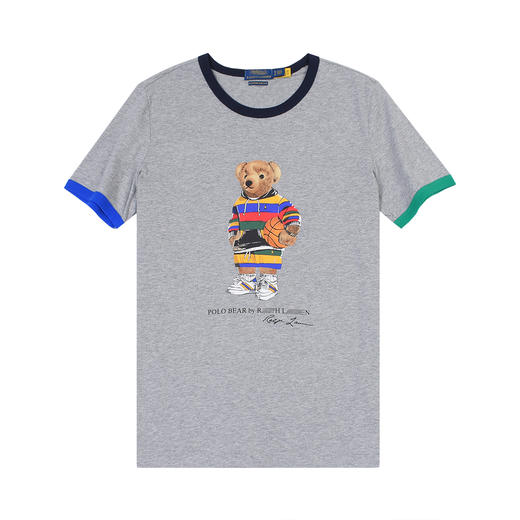 泰迪熊 卫衣篮球熊 撞色边圆领短袖T恤 PT-1120 商品图4