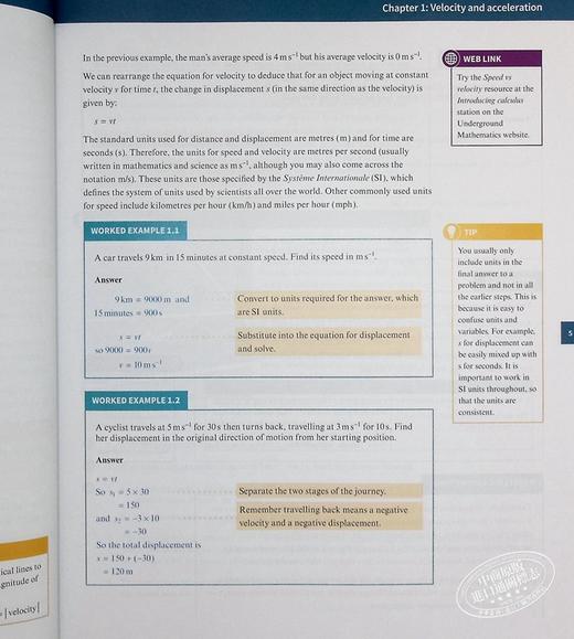 【中商原版】剑桥大学出版Cambridge International AS & ALevel Mathematics Mechanics Coursebook with Cambridge O 商品图7