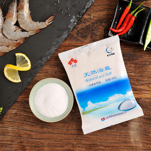鲁晶（LUJING） 天然海盐含碘无抗结剂海盐400g*6袋加碘海盐盐巴 商品图1