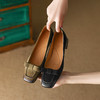 春季新款，复古擦色方头粗跟单鞋YF-A3072 商品缩略图6