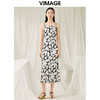 VIMAGE纬漫纪夏季新款印花时尚气质吊带连衣裙V1907506 商品缩略图0