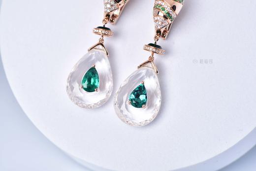 【玉露】水晶祖母绿耳坠   CB12211010 商品图5