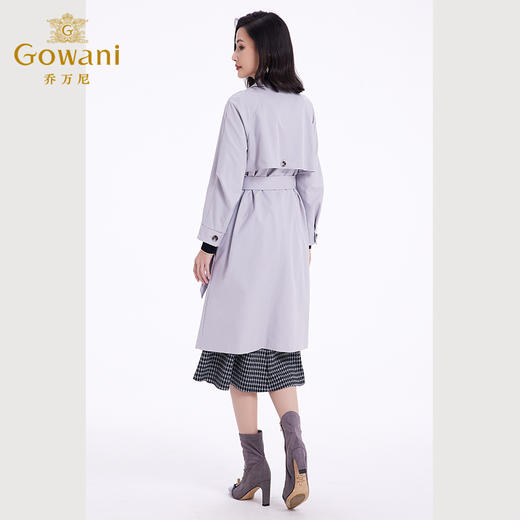 乔万尼新款风衣外套女收腰气质中长款英伦风EF3A825 商品图4