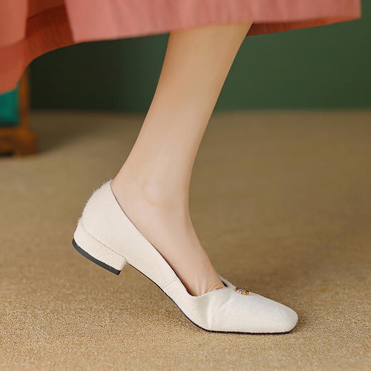 质感拉满，胎马毛里外全真皮小单鞋NJMK-S031 商品图8