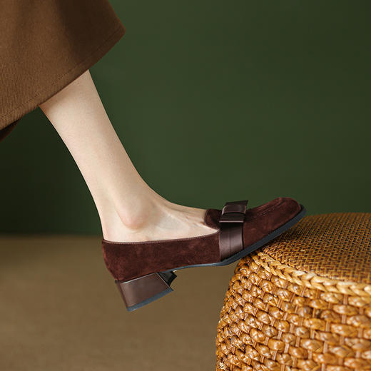 春季新款，里外全皮粗跟小皮鞋HCY-K3313 商品图3