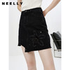 NEELLY纳俪商场同款春季新款牛仔半身裙女设计感A字裙时尚短裙N23023E01134 商品缩略图0
