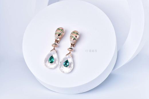 【玉露】水晶祖母绿耳坠   CB12211010 商品图4