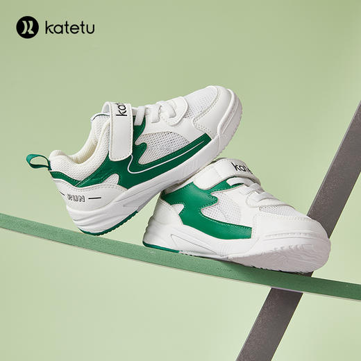 卡特兔儿童运动鞋男童2023秋季儿童鞋子网眼透气跑步鞋小白鞋 商品图2