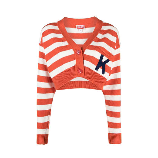 KENZO 高田贤三 女士棉质“航海条纹”针织开衫 条纹 FD52 CA356 3CG 21 商品图0