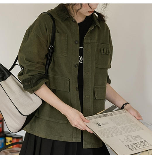 裁缝学苑AQ12 工装夹克宽松短外套纸样女装上衣新款2022裁剪打版 商品图2