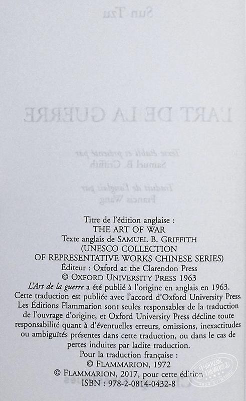 预售 【中商原版】孙子兵法 法文原版 L Art de la guerre 孙武 Sun Tzu 商品图4