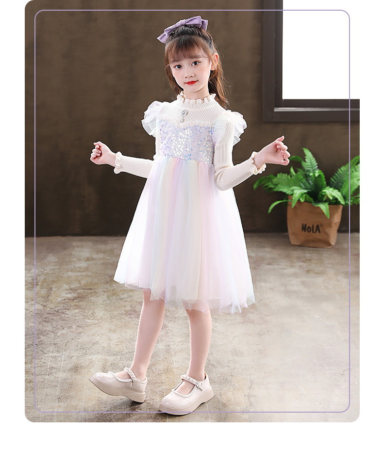 公主裙女童秋装新款2022洋气儿童装春秋裙子小女孩衣服公主裙秋季