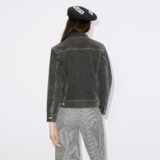 KENZO 高田贤三 女士棉质牛仔外套 灰色 FD52 DV235 6C2 BB 商品图2