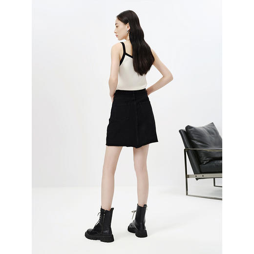 NEELLY纳俪商场同款春季新款牛仔半身裙女设计感A字裙时尚短裙N23023E01134 商品图3