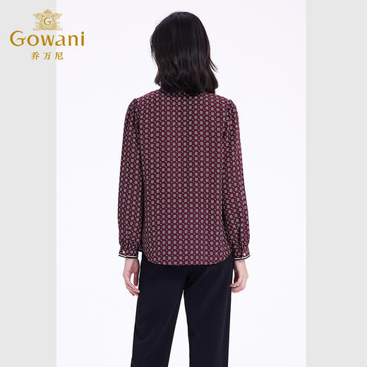 乔万尼春夏新品长袖印花衬衫设计感小众高端气质EF3C911 商品图3
