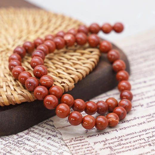 红石8mm珠料意卡米诺手串念珠单颗珠子散珠半成品 商品图6