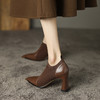 春季新款，里外全皮尖头拼接高跟深口单鞋HCY-K3298 商品缩略图7