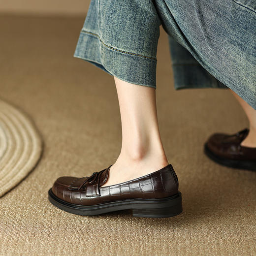 简约百搭，真皮新款乐福鞋NJMK-K389 商品图6