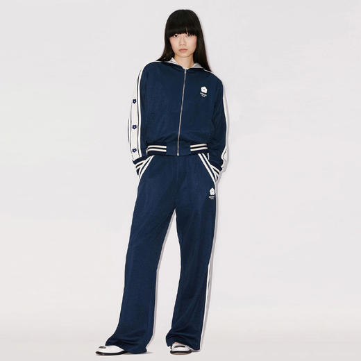 KENZO 高田贤三 女士花朵，大象印花系列拉链水手运动外套 蓝色 FD52 SW045 4IE 77 商品图3