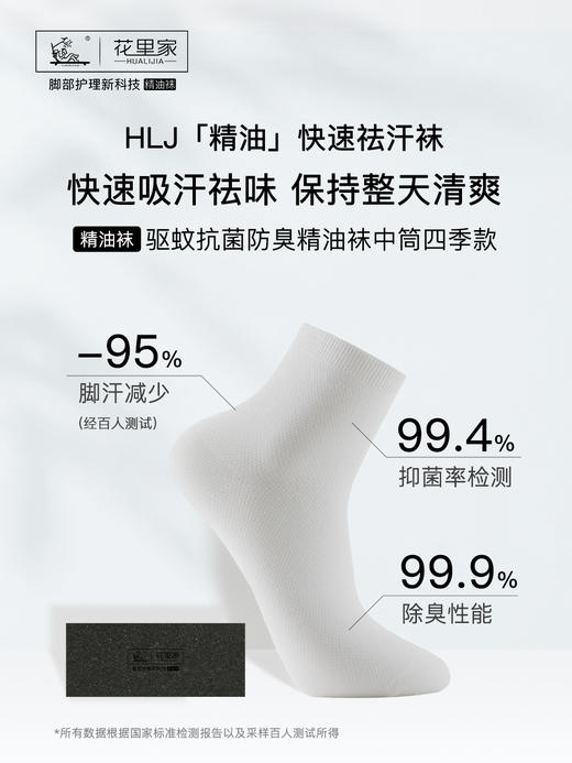 【店选】防臭吸汗去味精油袜（四季袜）5只装（点击规格选颜色款式） 商品图1