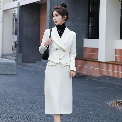 复古气质小香风西装韩系感春秋通勤两件套HR-WHA1389 商品图1