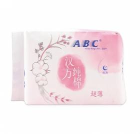 ABC汉方纯棉超薄夜用285mm卫生巾6P