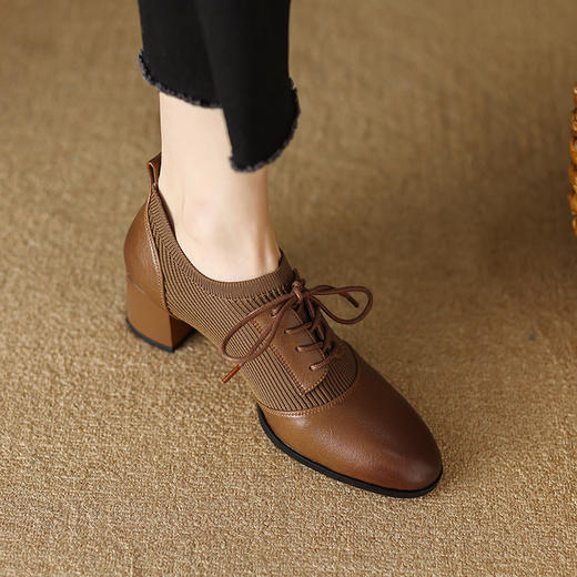 复古优雅，舒适粗跟百搭裸靴NJMK-K508 商品图3