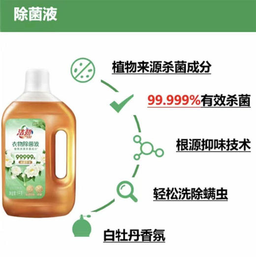 洁劲100衣物除菌液1KG+橄榄洗洁精650G-YS 商品图2
