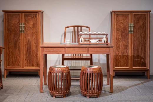 红桥红  家具严选  缅甸花梨(大果紫檀）  【120 三抽 湿泡桌】 商品图0