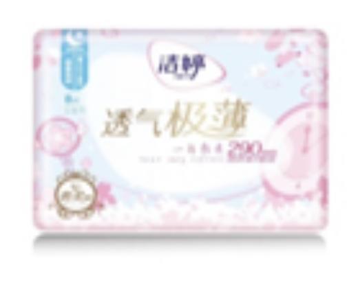 洁婷透气极薄夜棉290mmSH208*24 商品图0