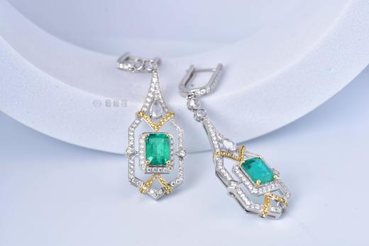 【春之灵】祖母绿窗棂耳坠  CB12209030 商品图6