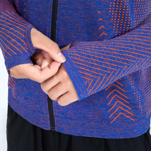 UTO/悠途运动卫衣男防风保暖排汗透气拉链衫女户外健身跑步连帽衫 商品图2