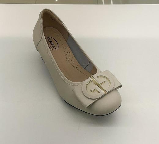 2楼康莉COMELY女鞋2023春季新款百搭舒适软牛皮粗跟浅口女单鞋 商品图4