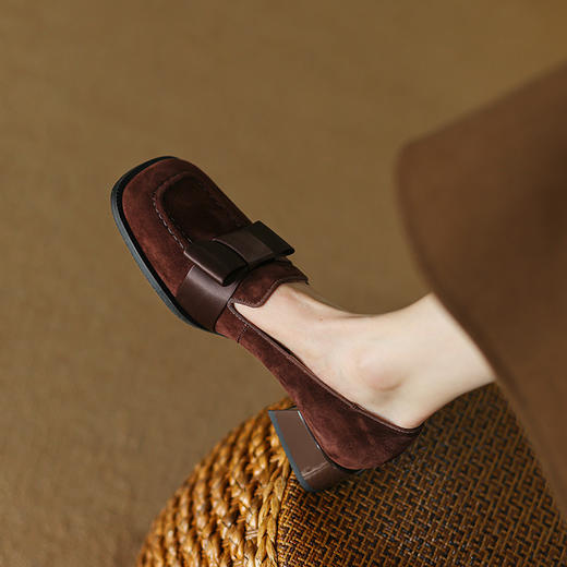 春季新款，里外全皮粗跟小皮鞋HCY-K3313 商品图5