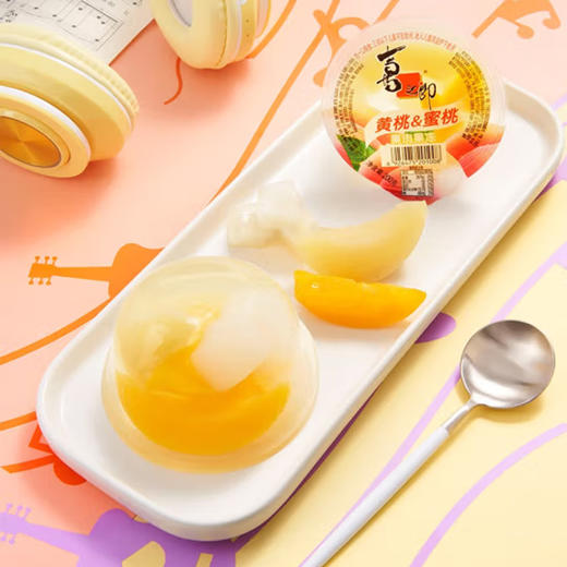 喜之郞黄桃&蜜桃果肉果冻200克 商品图2