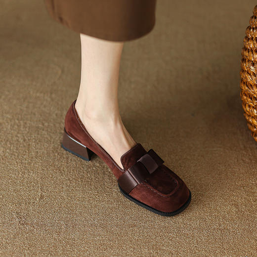 春季新款，里外全皮粗跟小皮鞋HCY-K3313 商品图4